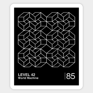 Level 42 - World Machine  / Minimalist Graphic Artwork Design Sticker